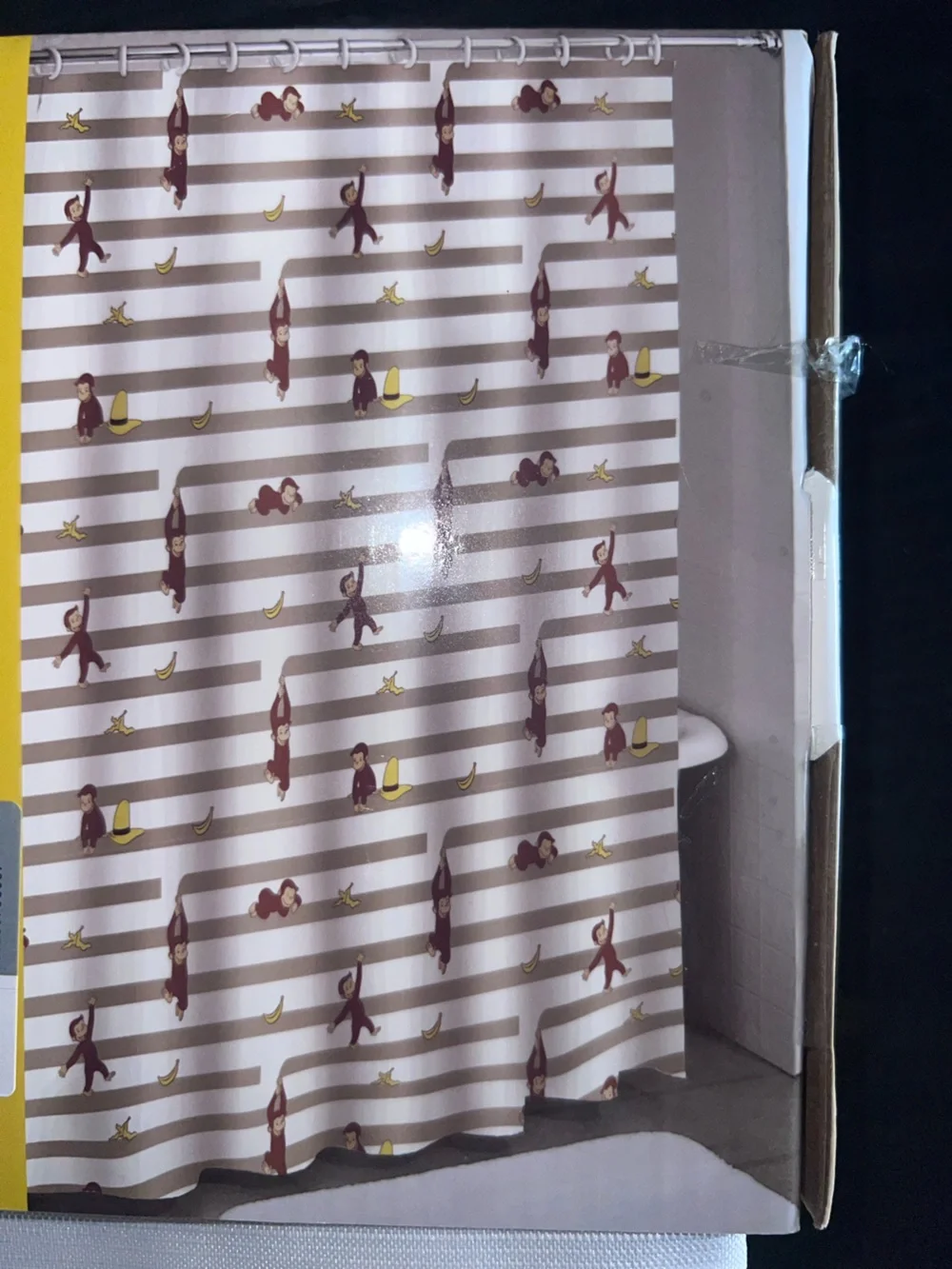 New curious George shower curtain